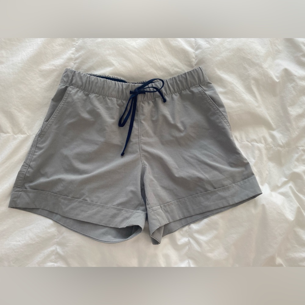 Athleta Casual Knit Pinstripe Shorts